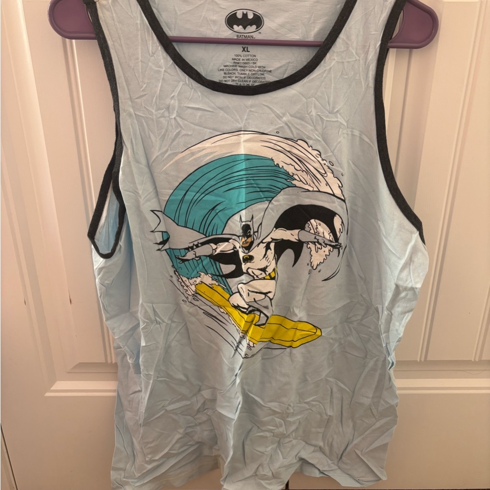 Batman Light Blue Tank Top